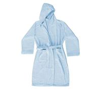 Bassetti Time - Albornoz con capucha, para hombre y mujer, en las tallas S - M - L - XL - XXL, de rizo de puro algodón de 360 g/m² L - 50 / 52 CELESTE - 1300