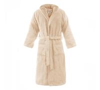 Bassetti Time - Albornoz de rizo con capucha para hombre y mujer, de 360 g/m², beige, Small