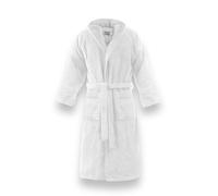 Bassetti Time - Albornoz de rizo con capucha para hombre y mujer, de 360 g/m², Color blanco., Small