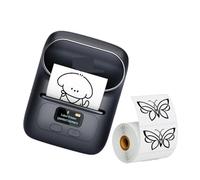 BASSFLY Impresora de Etiquetas térmica inalámbrica M110, portátil, miniimpresora de Etiquetas con Bluetooth, máquina for Hacer Etiquetas con códigos de Barras(Nero)