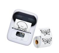 BASSFLY Impresora de Etiquetas térmica inalámbrica M110, portátil, miniimpresora de Etiquetas con Bluetooth, máquina for Hacer Etiquetas con códigos de Barras(Bianco)