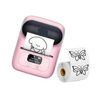 BASSFLY Impresora de Etiquetas térmica inalámbrica M110, portátil, miniimpresora de Etiquetas con Bluetooth, máquina for Hacer Etiquetas con códigos de Barras(Pink)