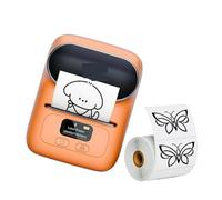 BASSFLY Impresora de Etiquetas térmica inalámbrica M110, portátil, miniimpresora de Etiquetas con Bluetooth, máquina for Hacer Etiquetas con códigos de Barras(Oranje)