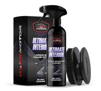 BassMotor Limpia Tapicería Textil para Asientos y Alfombrillas Coche, Limpiador Interior Tejidos de Coches con Cepillo Incluido Uso Fácil Aroma Fresco - Ultimate Interior 500ml + Cepillo