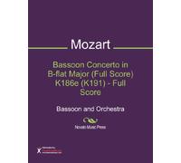 Bassoon Concerto in B-flat Major (Full Score) K186e (K191) - Full Score Sheet Music (Bassoon and Orchestra)