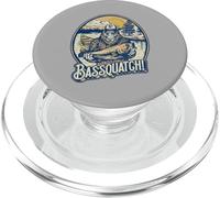 Bassquatch! Bass Fisherman Sasquatch Funny Bigfoot Fishing PopSockets PopGrip para MagSafe