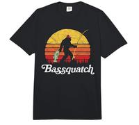 Bassquatch! Funny Bigfoot Fishing Outdoor Retro Comfort Colors Adult Heavyweight T-Shirt
