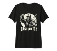 Basssquatch Funny Bigfoot Bass Fishing Camiseta Premium