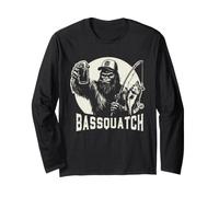 Basssquatch Funny Bigfoot Bass Fishing Manga Larga
