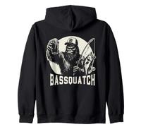 Basssquatch Funny Bigfoot Bass Fishing Sudadera con Capucha