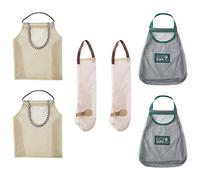 Bassulouda - Juego de 6 serías reutilizables, colgantes, almacenamiento vegetal, bolsa lavable para colgar en la pared, cesta de frutas para ajo, patatas y cebolla