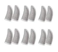 Bassulouda Mangas de Dedo de Fibra de Carbono de 18 para Juegos MóViles PUBG Pantalla de Contacto Mangas de Dedo Blanco (12 Piezas)