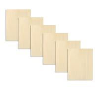Basswood Sheets - Hojas de madera para cortar | Artesanía de madera contrachapada portátil | 6 piezas de grabado artesanal inacabado, artes de corte CNC para modelos arquitectónicos, proyectos de