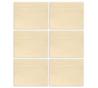 Basswood Sheets, Wood Panels, Craft Plywood Boards, Thin Wood Veneer for Cutting, 17,72 x 11,81 x 0,12 pulgadas, 6 Pack Blank for Engraving Arts Model Making Mini House