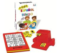 ¡BASTA! Bingo Juego de Mesa Niños en Español, Bingo Infantil con Tarjetas a Doble Cara y Tablero de Juego - Incluye Stickers Ilustrados y Herramientas de Juego - Ideal para Niños a Partir de 3 Años