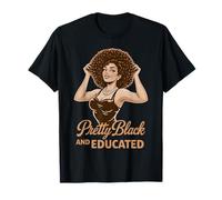 Bastante Negro Educado Afro Pin Up Chica Melanated Camiseta