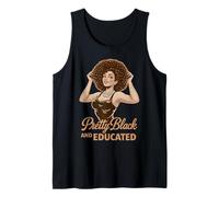 Bastante Negro Educado Afro Pin Up Chica Melanated Camiseta sin Mangas