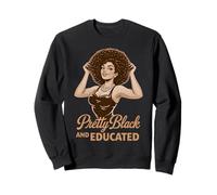 Bastante Negro Educado Afro Pin Up Chica Melanated Sudadera