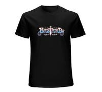 Bastard Heavy Metal Dark Fantasy Anime - Camiseta de manga corta con cuello redondo para hombre, manga japonesa, ropa Harajuku, Negro, L