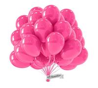 Bastelbär Globos Rosas Orgánico • 50 Piezas • Hecho en Europa • Ecológicos premium • 100% Látex Natural • Biodegradable • Ø34 cm • Cumpleaños • Clima neutro • Colores Metalizados