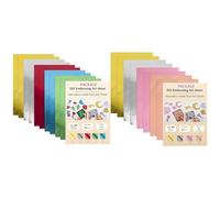 Bastelfolie Metalloptik - Vielseitiges Prägefolien-Set Für Kreative Projekte | 0,08mm Dünne Alufolie In Gold, Silber, Rot, Blau, Grün, Roségold | Ideal Für Embossing, Wohnaccessoires, Klassenzimmer, 2