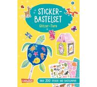 Bastelset für Kinder: Sticker-Bastelset: Glitzer-Tiere: Über 200 magische Sticker und Bastelpapier | Bastelbuch mit magischen Glitzerstickern, vielen ... für Mädchen und Jungen ab 5 Jahren