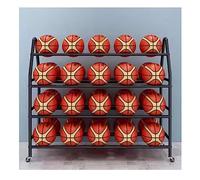 Bastidor De Baloncesto, Estante De Entrenamiento De Tiro De Baloncesto, Organizador Estable De Almacenamiento De Equipos Deportivos, Carro De Balones Con Ruedas Para Interior Y Exterior ( Color : Blac