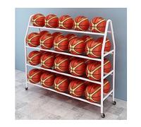 Bastidor De Baloncesto, Estante De Entrenamiento De Tiro De Baloncesto, Organizador Estable De Almacenamiento De Equipos Deportivos, Carro De Balones Con Ruedas Para Interior Y Exterior ( Color : Whit