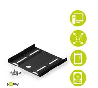 Bastidor de montaje de discos duros Goobay de 2,5" a 3,5 [admite cualquier disco duro HDD/SSD de 2,5", negro]