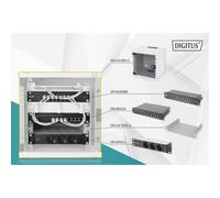 DIGITUS Kit de Red de 10 Pulgadas - 6U - 330 x 312 x 300 mm - Soho - Gris