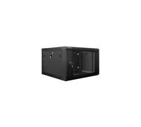 Bastidor de pared Lanberg WF01-6606-10B 6U 60kg IP20 cristal templado autoinstalable negro