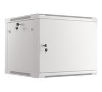 Lanberg Armario Rack de 19 Pulgadas, Montaje en Pared, 9U/600 x 600, para Montaje en casa, con Puerta de Metal, Color Gris