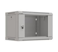 Bastidor de pared Lanberg WF03-5306-10S 6U 60kg Bloqueo teclado Rieles rack Gris