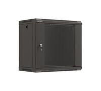 Bastidor de pared Lanberg WF03-5309-10B 9U 60kg con bloqueo y rieles de rack negro