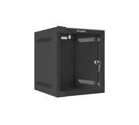 Bastidor de pared Lanberg WF10-2306-10B 6U 10" cristal templado negro