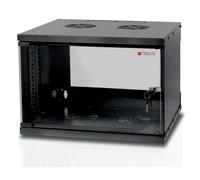 Bastidor de red Techly I-CASE EL-1006B32 6U 50 kg pared cristal negro