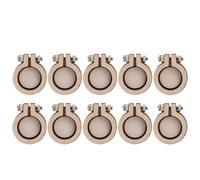 Bastidor para Bordar 5/30 piezas Mini aro de bordado, marco madera for punto cruz, colgante hecho a mano, kit manualidades, círculo , accesorio costura(10pcs)