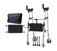 Bastidor para caminar, rehabilitación médica de lujo para ancianos, polea multifunción con ruedas de 5 pulgadas y asiento con mango ajustable para personas mayores, discapacitados, estrella de luz