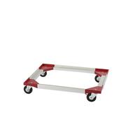 Bastidor rodante de aluminio, 810 x 610 mm, ruedas de caucho macizo