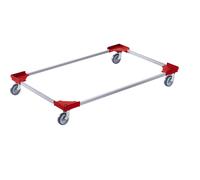 Bastidor rodante híbrido, para euroformato de 1200 x 800 mm, rojo