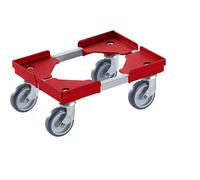 Bastidor rodante híbrido, para euroformato de 400 x 300 mm, rojo