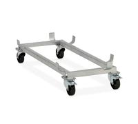 Bastidor rodante para recipientes rectangulares de PFV CEMO, ruedas de polipropileno, negras