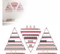 Bastidores de almacenamiento de esmalte de uñas montados en la pared de metal, rejilla de exhibición de botellas, vitrinas cosméticas flotantes simples para la tienda de salones de uñas Roo Home Spa
