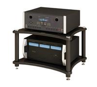Bastidores de Alta fidelidad de Madera de 24 Pulgadas, gabinete estéreo para Equipos de Audio, Soporte de Medios AV para Amplificador, Tocadiscos, Receptor, Altavoz, gabinete de com Black 40cm/15.7in