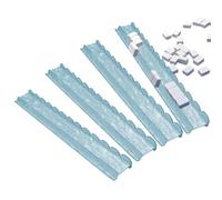 Bastidores ondulados de mahjong con deslizadores, borde de concha de 50,8 cm, soporte de piedra americano Mah Jongg | Para mujeres, hombres, principiantes, coleccionistas, hogar, , noche de