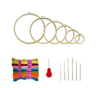 Bastidores para Bordar de Madera, (08, 12, 18, 22, 25, 30cm), Marcos de Punto de Cruz, Marco de Bordado, Herramientas de Bordado, Manualidades, Costura a Mano, Con Accesorios (Kit 7)