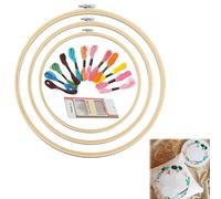 Bastidores para Bordar,Marcos de Punto de Cruz Ajustables,Aros de Bordado Redondos de Madera,Aros de Bordado,Bastidor de Bordado Redondo,Marco de Bordado Hecho a Mano,Aro de Punto de Cruz Circulo