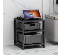 Bastidores para medios Av, bastidores de audio/vídeo estéreo de 3/4/5/6 niveles, gabinetes para reproductores de CD, soportes para consolas de videojuegos, adecuados para el hogar/ofic Black 3 layers