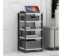 Bastidores para medios Av, bastidores de audio/vídeo estéreo de 3/4/5/6 niveles, gabinetes para reproductores de CD, soportes para consolas de videojuegos, adecuados para el hogar/ofic White 5 layers