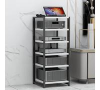 Bastidores para medios Av, bastidores de audio/vídeo estéreo de 3/4/5/6 niveles, gabinetes para reproductores de CD, soportes para consolas de videojuegos, adecuados para el hogar/ofic White 6 layers